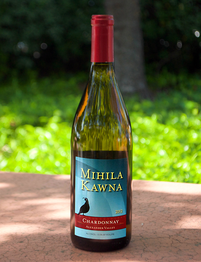 Mihila Kawna 2012 Alexander Valley Chardonnay 750ml Wine Bottle