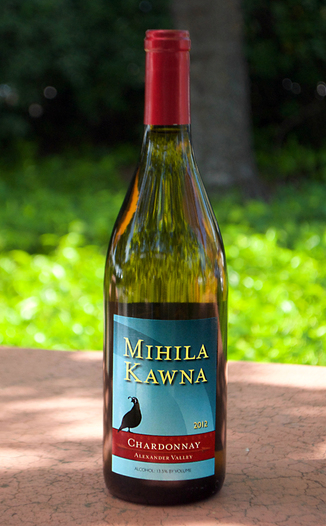 Mihila Kawna 2012 Alexander Valley Chardonnay 750ml Wine Bottle