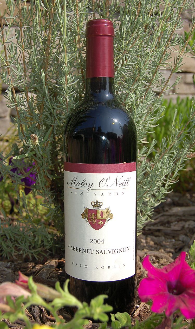 Maloy O'Neill Vineyards 2004 Cabernet Sauvignon 750ml Wine Bottle