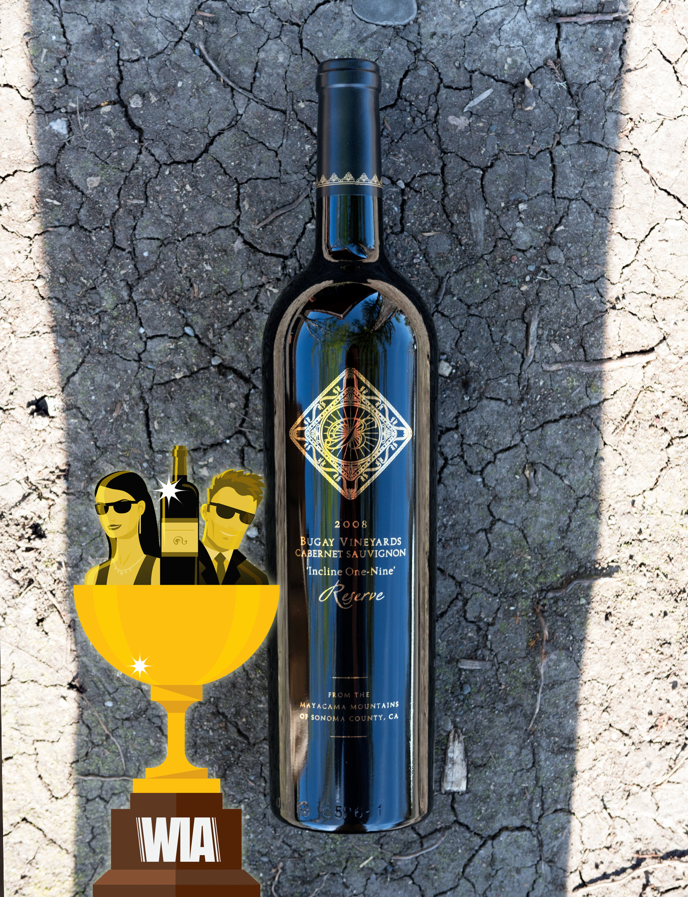 Bugay Vineyards 2008 Incline One-Nine Cabernet Sauvignon 750ml Wine Bottle