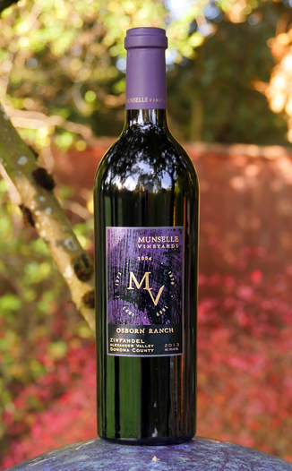 Munselle Vineyards 2013 Osborn Ranch Vineyard Alexander Valley Zinfandel 750ml Wine Bottle