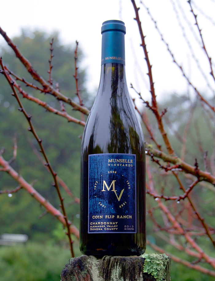 Munselle Vineyards 2013 Coin Flip Ranch Alexander Valley Chardonnay 750ml Wine Bottle