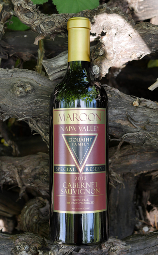 Maroon 2013 Douaihi Family Vineyard Special Reserve Yountville Cabernet Sauvignon 750ml Wine Bottle