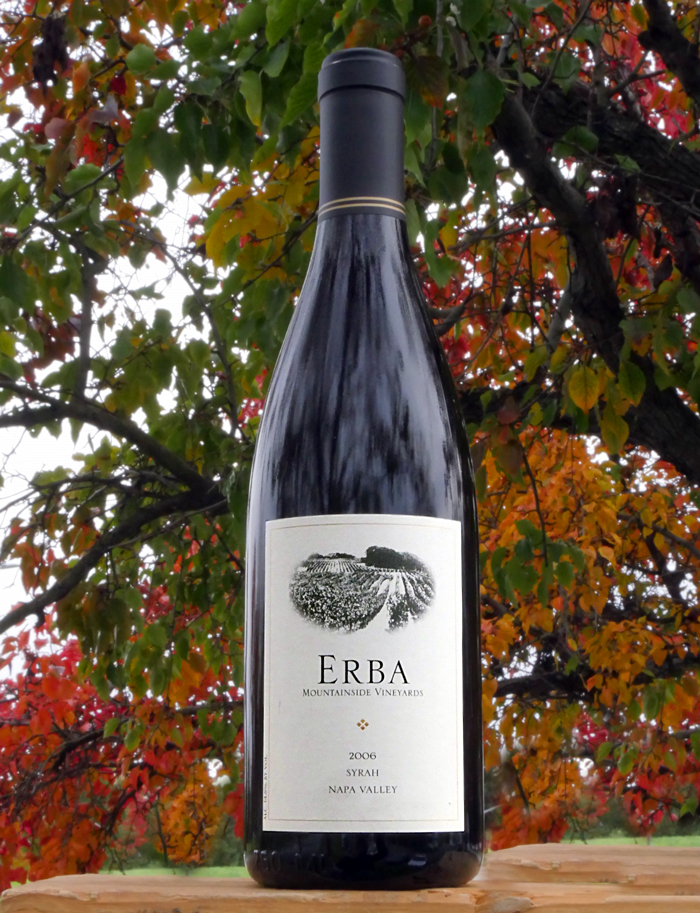 Erba Mountainside Vineyards 2006 Napa Valley Syrah 750ml Wine Bottle