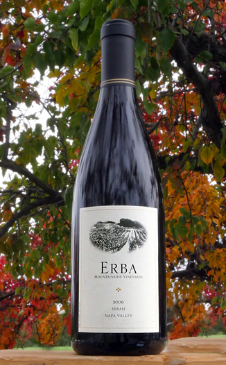 Erba Mountainside Vineyards 2006 Napa Valley Syrah 750ml Wine Bottle