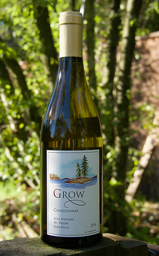 Grow Wines 2014 Ruhl Vineyard Mt. Veeder Napa Valley Chardonnay 750ml Wine Bottle