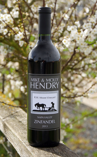 Mike & Molly Hendry Winery 2013 R.W. Moore Vineyard Napa Valley Zinfandel 750ml Wine Bottle