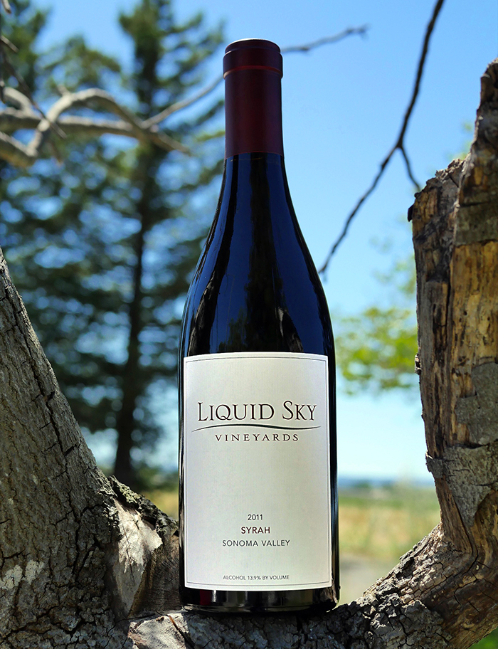Liquid Sky 2011 Sonoma Valley Syrah 750ml Wine Bottle