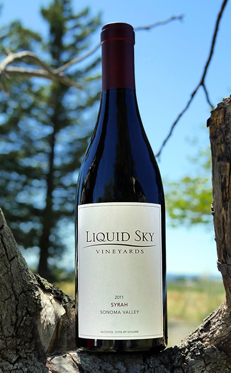Liquid Sky 2011 Sonoma Valley Syrah 750ml Wine Bottle