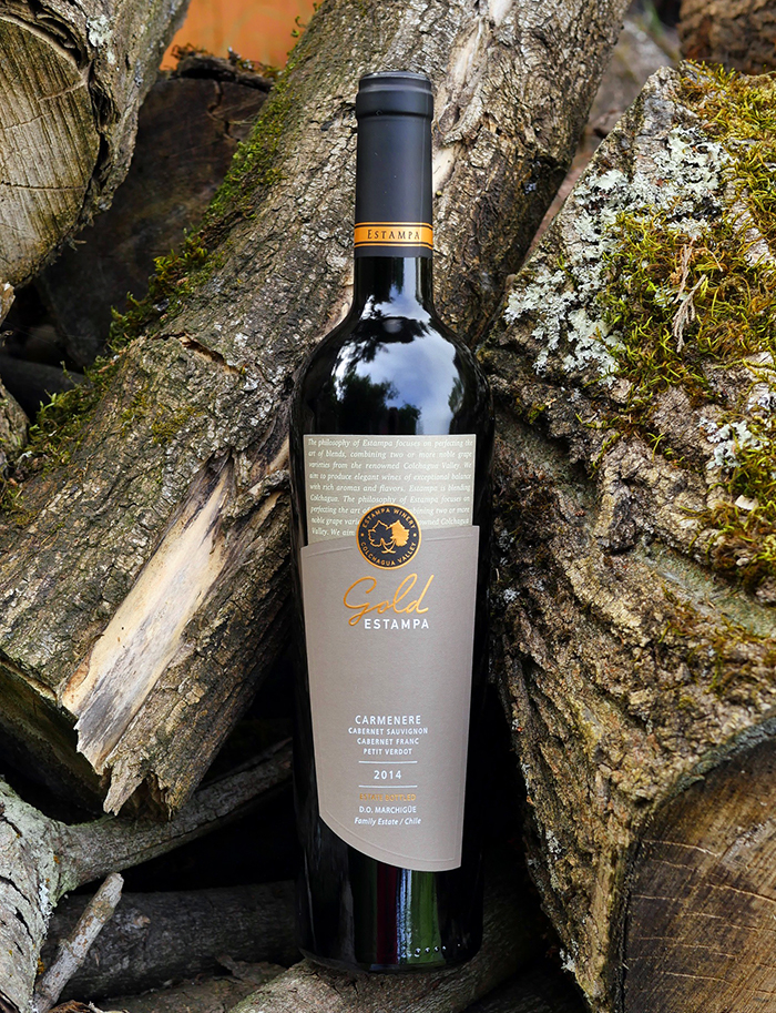 Estampa 2014 Gold Carmenere 750ml Wine Bottle
