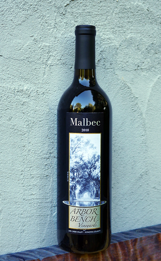Arbor Bench 2010 Dry Creek Valley Estate Grown Malbec 750ml Wine Bottle
