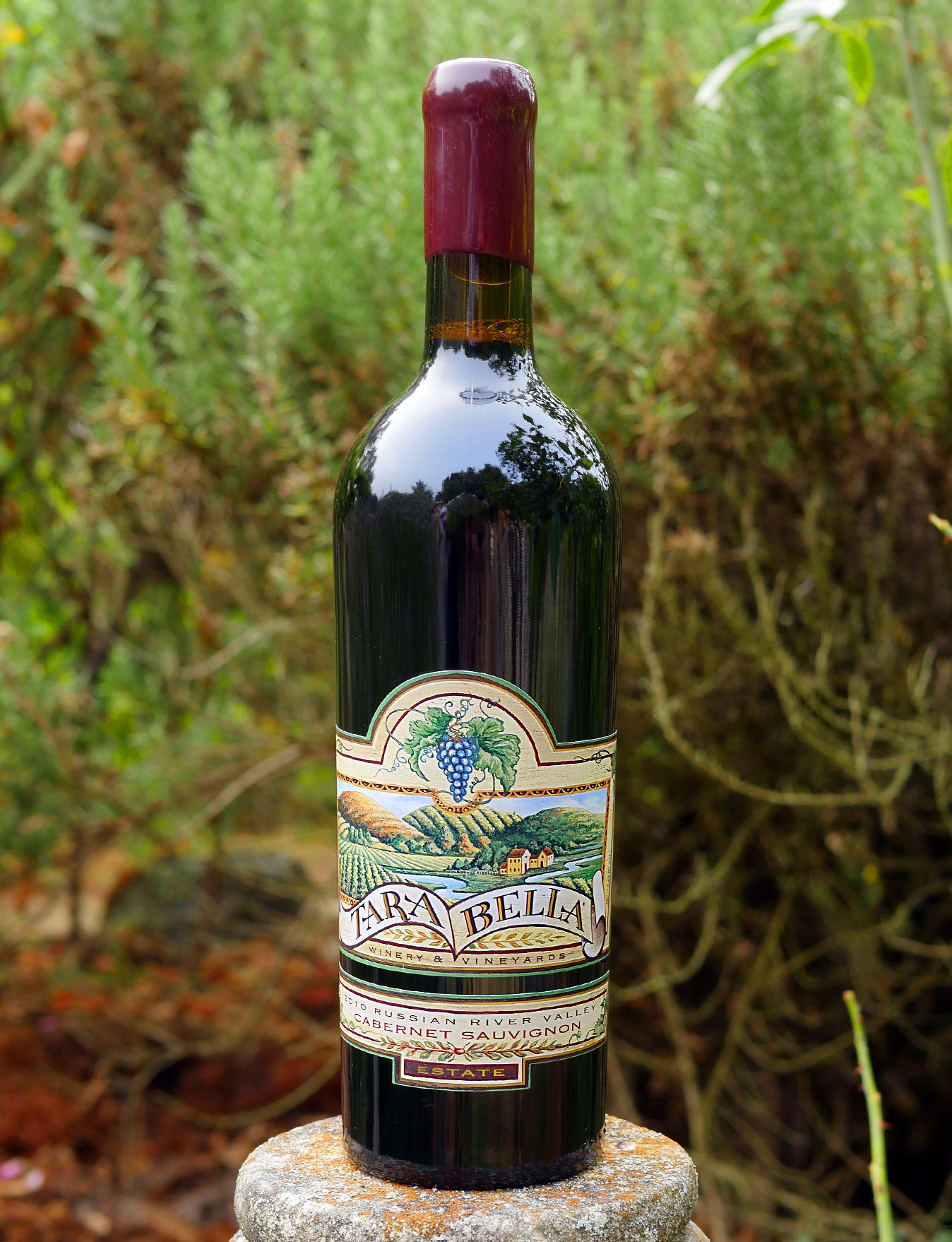 Tara Bella 2010 Russian River Valley Estate Grown Single-Vineyard Cabernet Sauvignon 750ml Wine Bottle