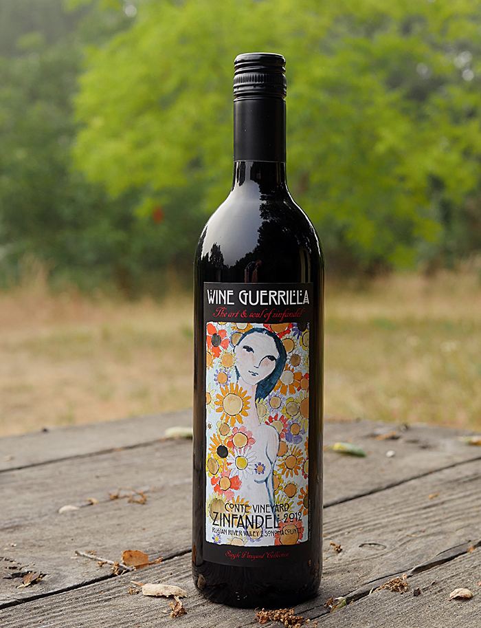 Wine Guerrilla 2012 Conte Vineyard Russian River Valley Zinfandel 750ml Wine Bottle