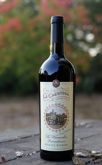 La Chertosa 2014 "The Winemaker Remembrance" Reserve Barbera 750ml Wine Bottle