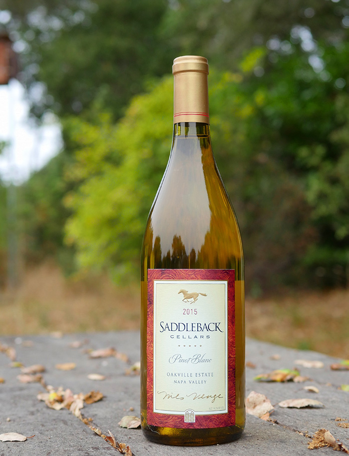 Saddleback Cellars 2015 Oakville Estate Pinot Blanc 750ml Wine Bottle