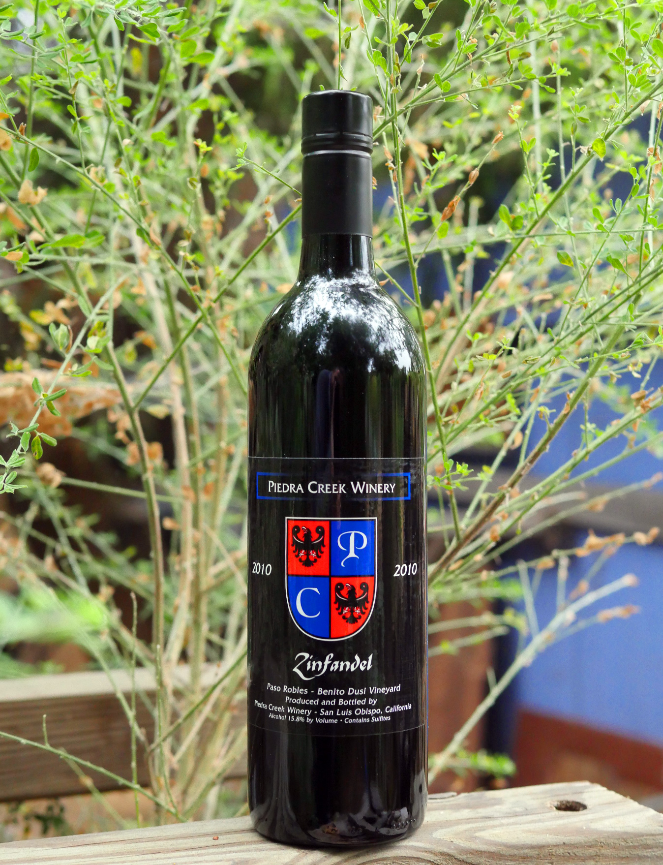 Piedra Creek 2010 Benito Dusi Vineyard Zinfandel 750ml Wine Bottle