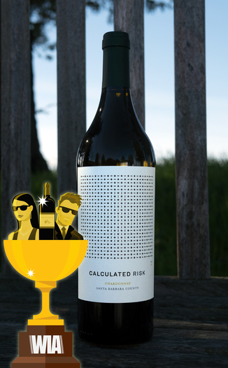 Calculated Risk 2016 Santa Barbara County Chardonnay 750ml Wine Bottle