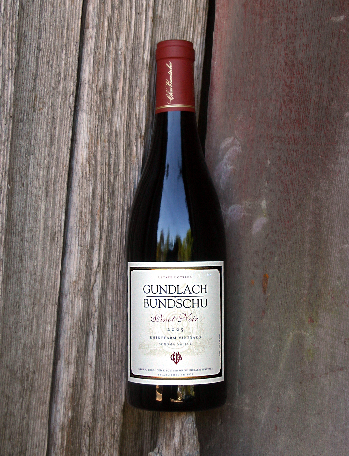 Gundlach-Bundschu Winery 2005 Estate Pinot Noir 750ml Wine Bottle
