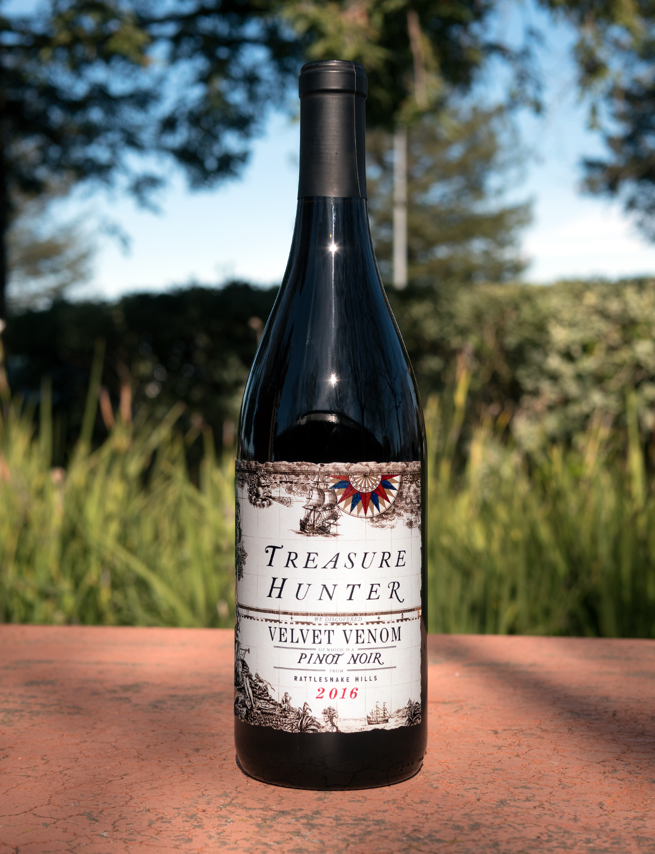 Kitfox Vineyards 2016 Treasure Hunter Velvet Venom Rattlesnake Hills Pinot Noir 750ml Wine Bottle