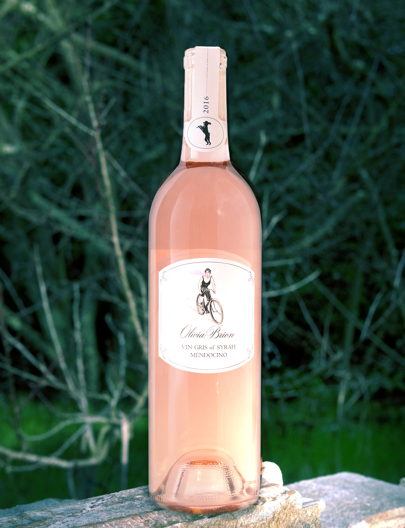 Olivia Brion (Mendocino) 2016 Mendocino Vin Gris (Rosé) of Syrah 750ml Wine Bottle