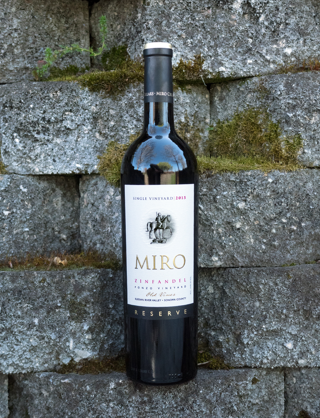 Miro Cellars 2015 Reserve Ponzo Vineyard Russian River Valley Sonoma County Old Vine Zinfandel 750ml Wine Bottle