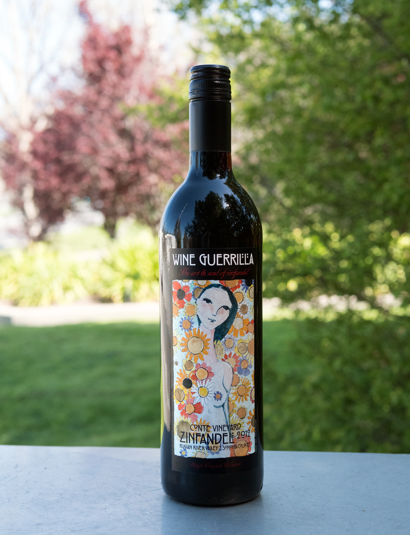 Wine Guerrilla 2012 Conte Vineyard Russian River Valley Sonoma County Zinfandel 750ml Wine Bottle