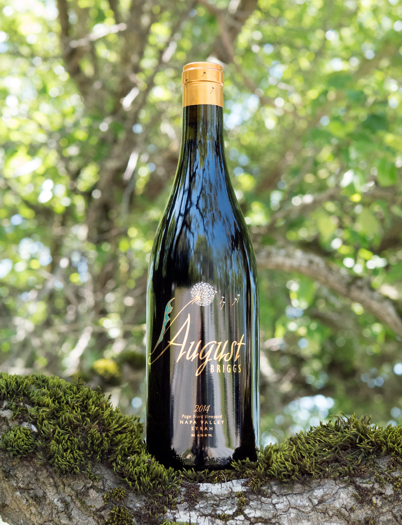 August Briggs Winery 2014 Page Nord Vineyard Napa Valley Syrah 750ml Wine Bottle