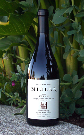Miller Wine Works 2005 Napa Valley Syrah 750ml Wine Bottle