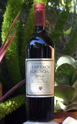 Gundlach-Bundschu Winery 2005 Estate Merlot 750ml Wine Bottle