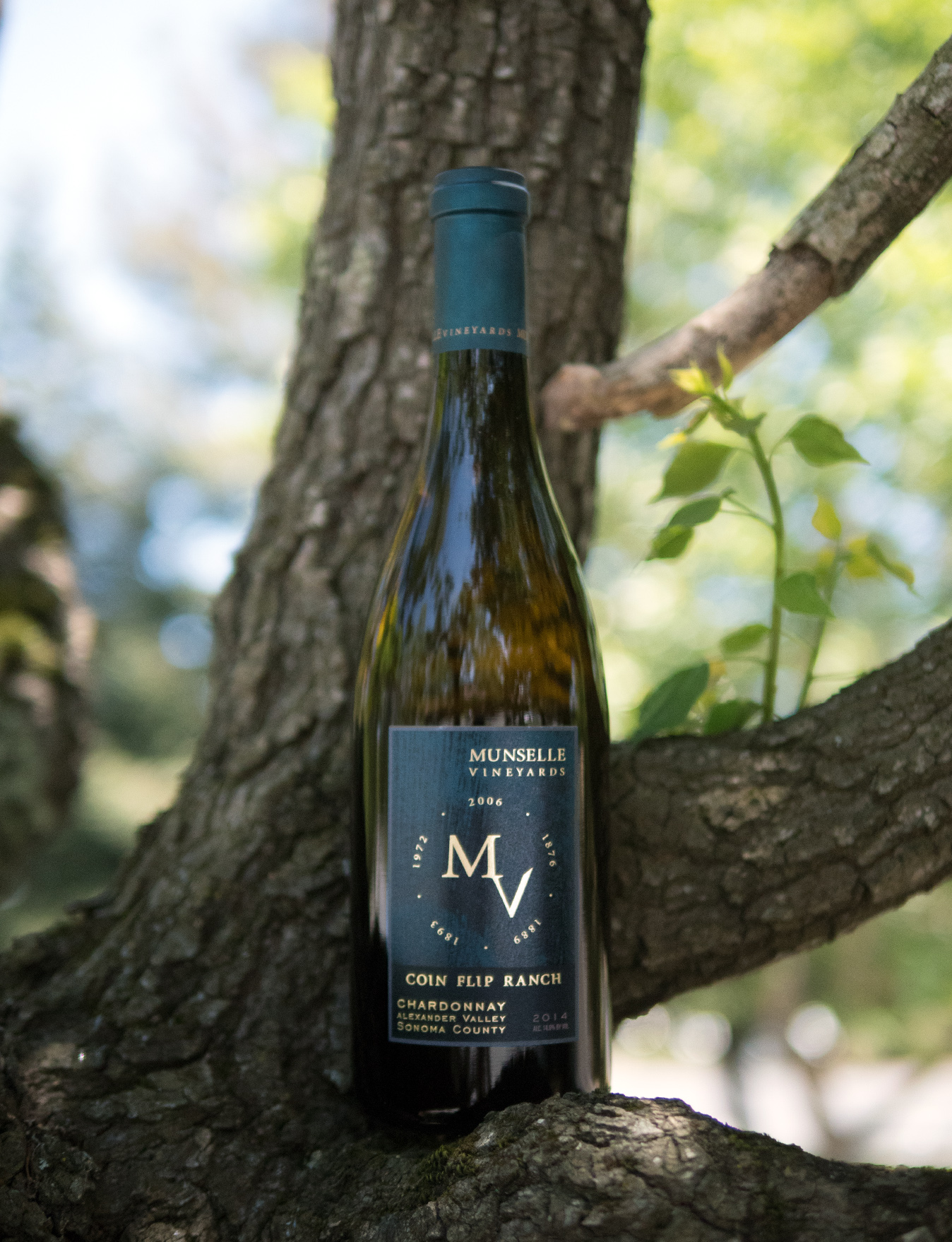 Munselle Vineyards 2014 Coin Flip Ranch Alexander Valley Chardonnay 750ml Wine Bottle
