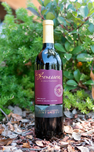Benessere Vineyards 2015 Black Glass Vineyard Estate St. Helena Napa Valley Zinfandel 750ml Wine Bottle