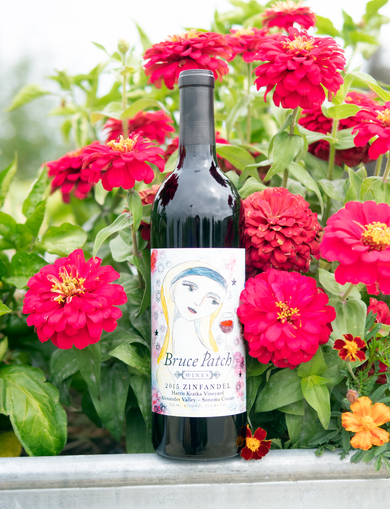 Bruce Patch Wines 2015 Harris Kratka Vineyard Alexander Valley Sonoma County Zinfandel 750ml Wine Bottle