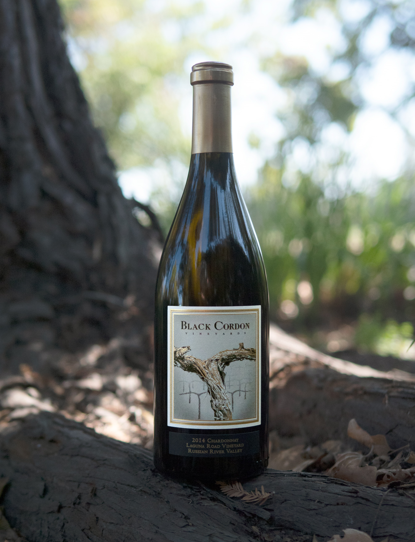 Black Cordon 2014 Laguna Road Vineyard Russian River Valley Chardonnay 750ml Wine Bottle