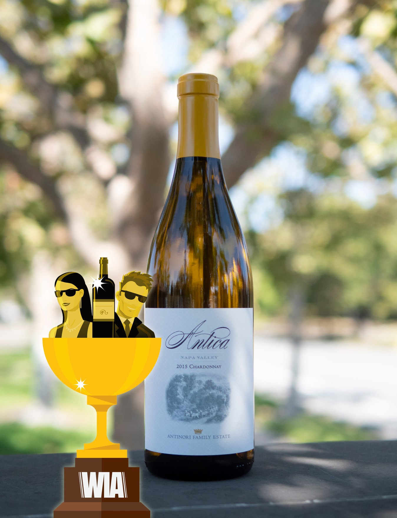 Antica 2015 Napa Valley Chardonnay 750ml Wine Bottle