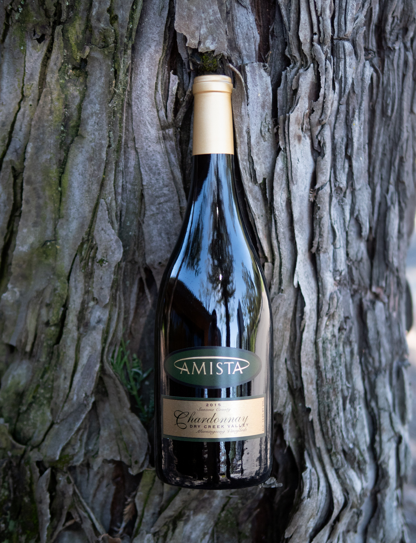 Amista Vineyards 2015 Dry Creek Valley Morningsong Vineyards Chardonnay 750ml Wine Bottle