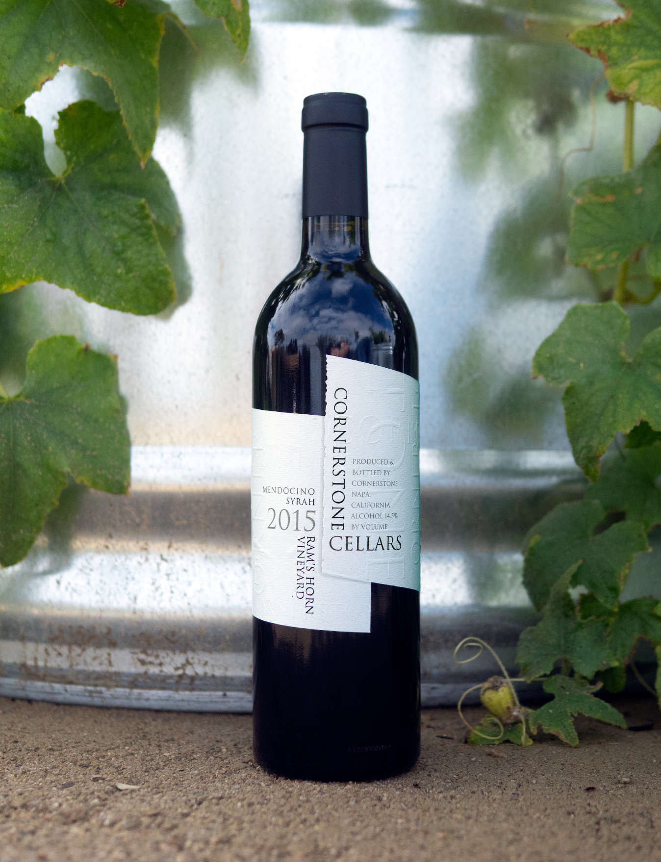 Cornerstone Cellars 2015 Mendocino Ram's Horn Vineyard Syrah 750ml Wine Bottle