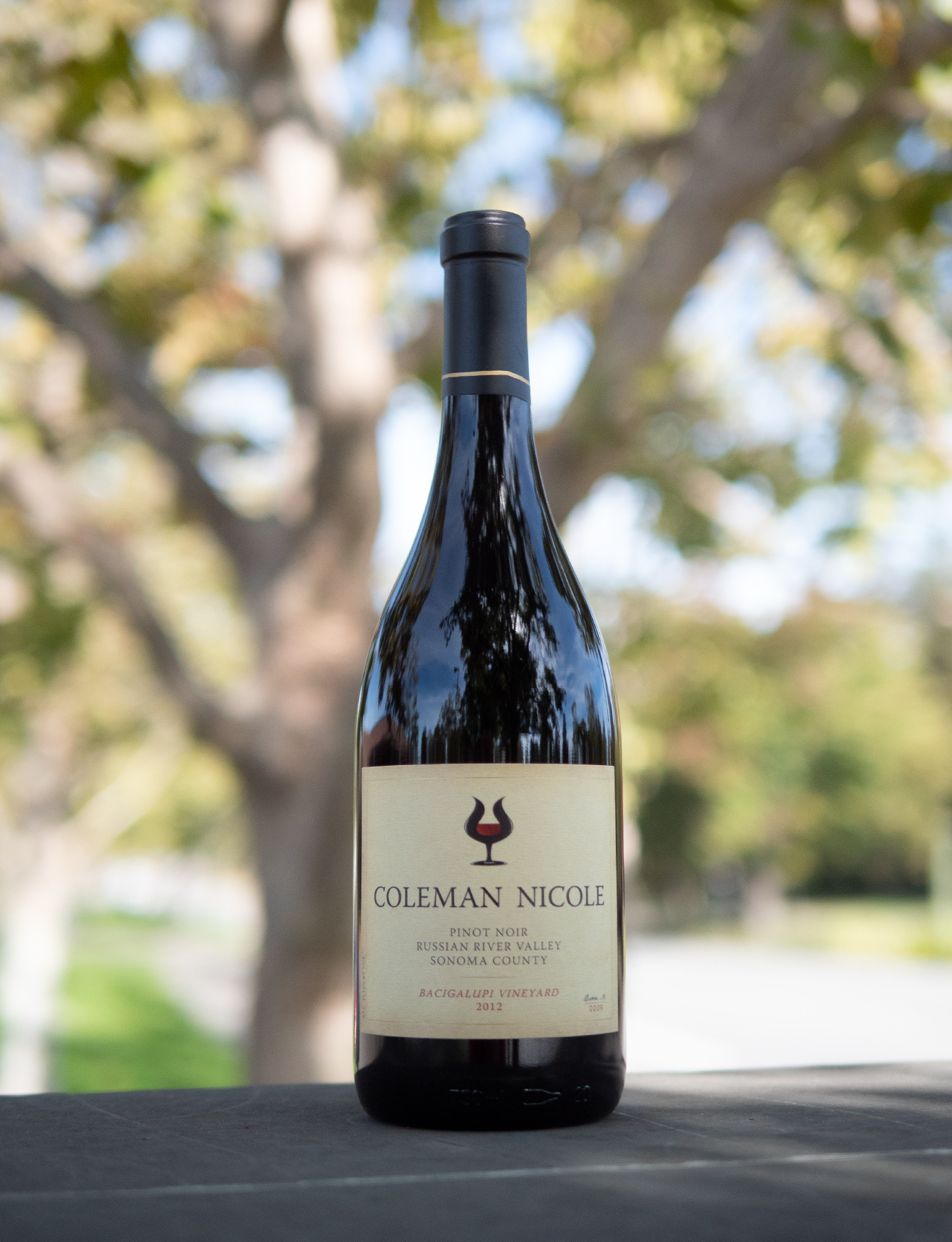Coleman Nicole 2012 Russian River Valley Bacigalupi Vineyard Pinot Noir 750ml Wine Bottle