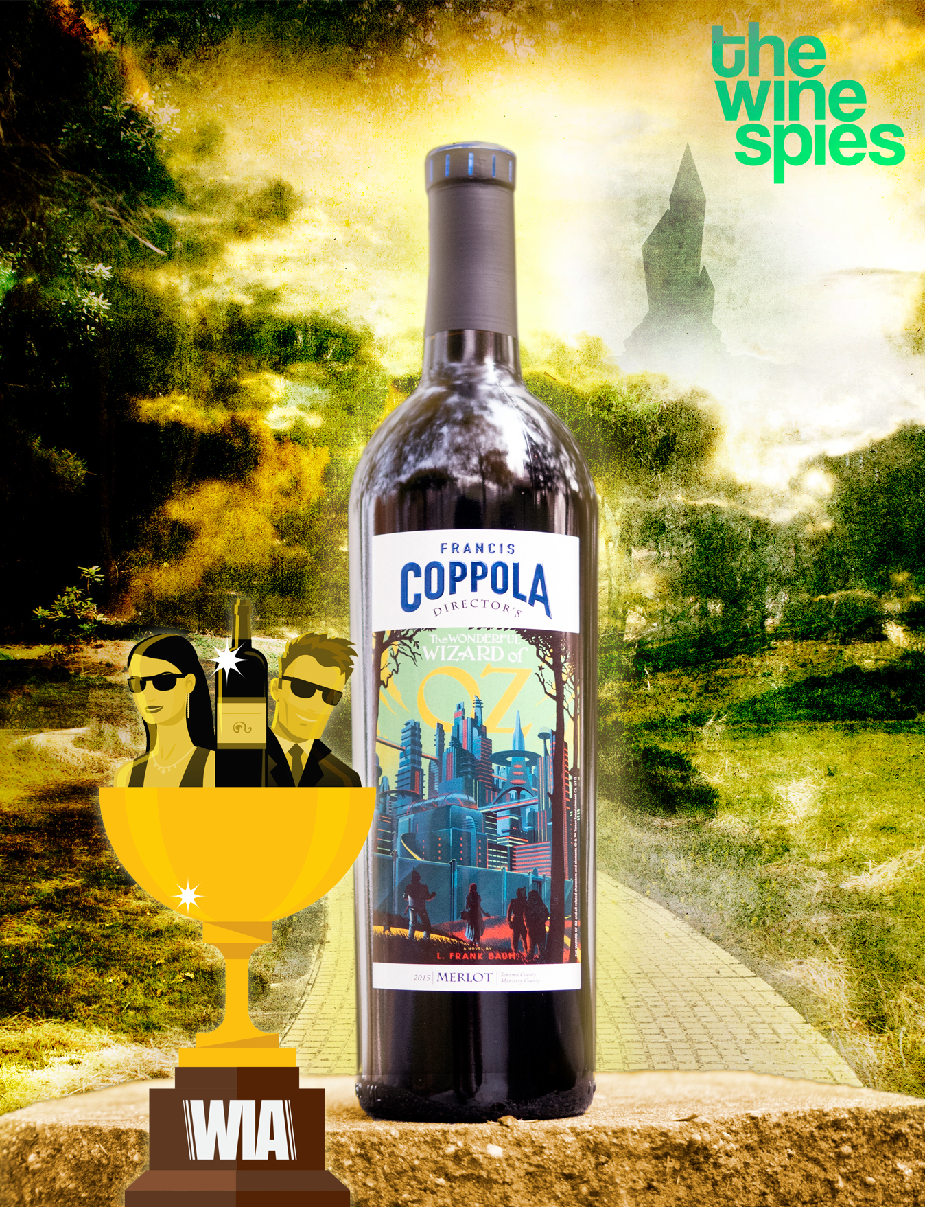 Francis Ford Coppola 2015 Wonderful Wizard of Oz Merlot 750ml Wine Bottle