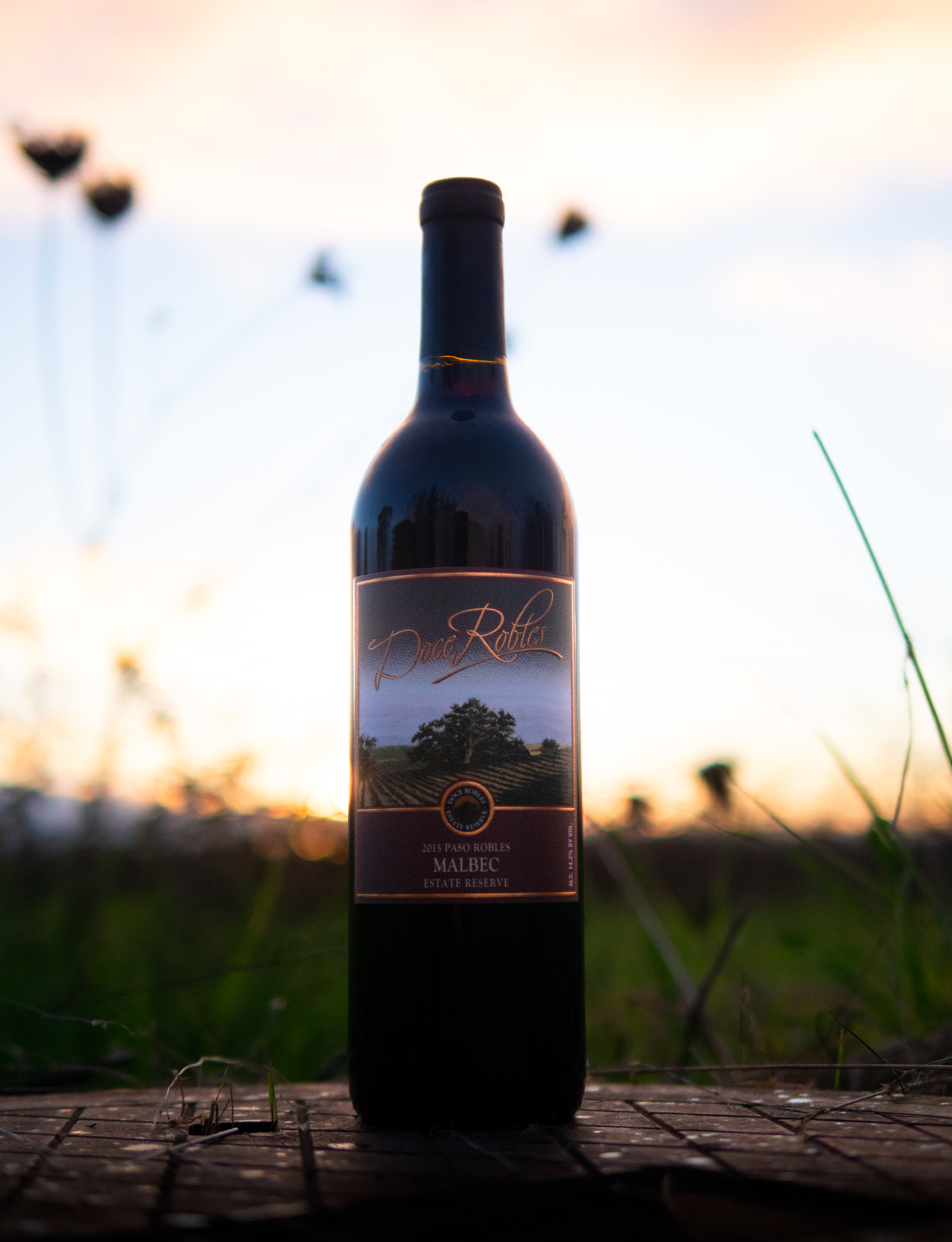 Doce Robles 2015 Paso Robles Malbec Estate Reserve 750ml Wine Bottle