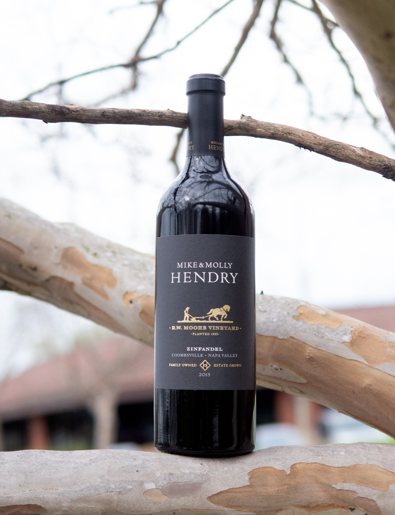 Mike & Molly Hendry Winery 2015 R.W. Moore Vineyard Coombsville Napa Valley Zinfandel 750ml Wine Bottle