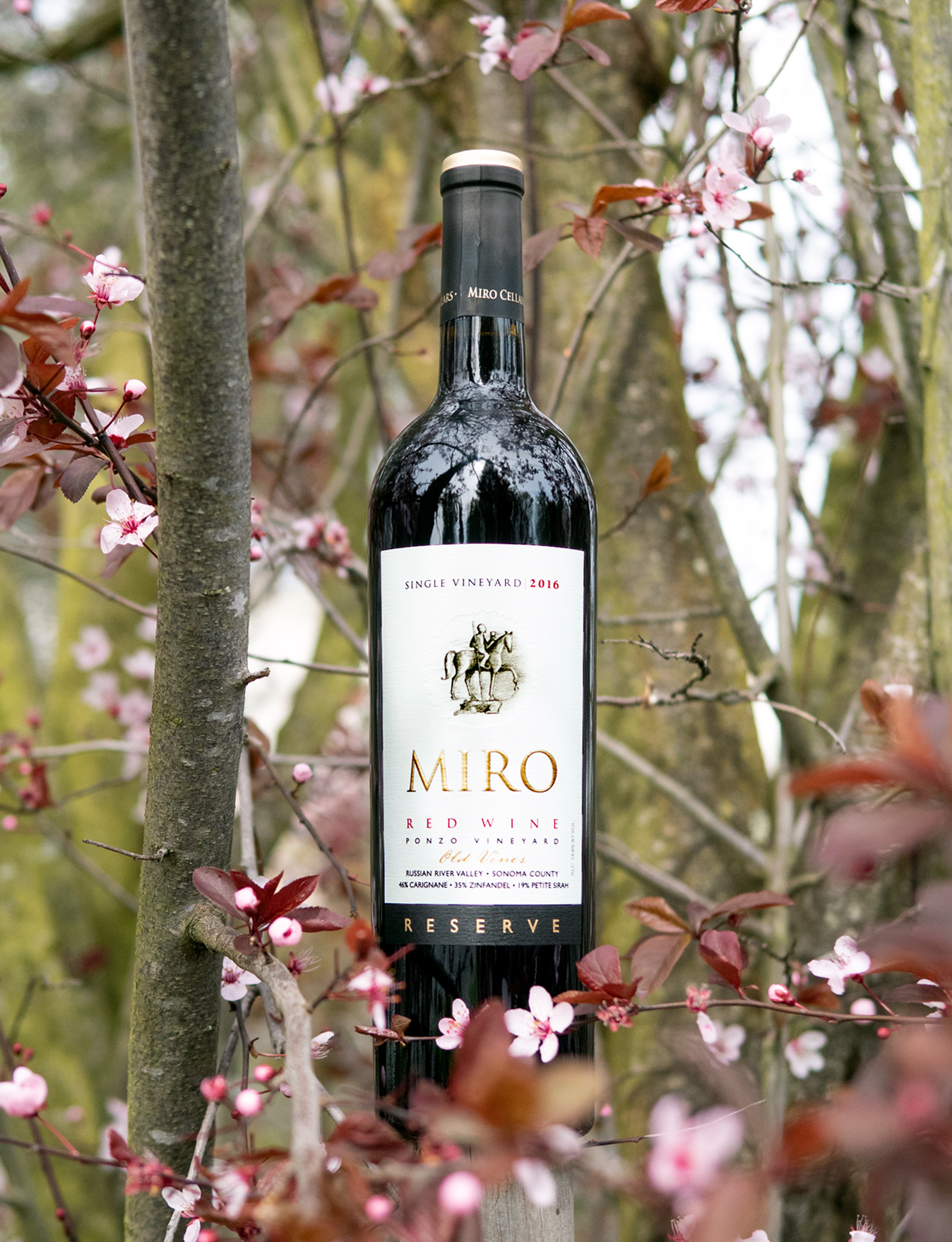 Miro Cellars 2016 Russian River Valley Sonoma County Ponzo Vineyard Reserve 750ml Wine Bottle
