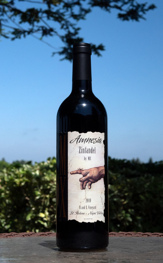MX Wines 2010 "Amnesia" H and L Vineyard St. Helena Zinfandel 750ml Wine Bottle