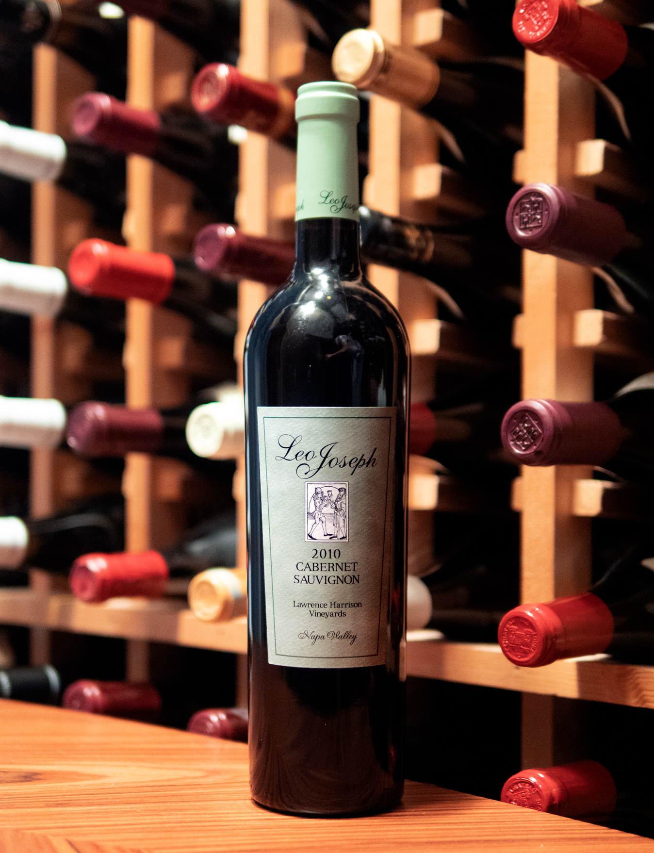 Leo Joseph 2010 Lawrence Harrison Vineyard Napa Valley Cabernet Sauvignon 750ml Wine Bottle