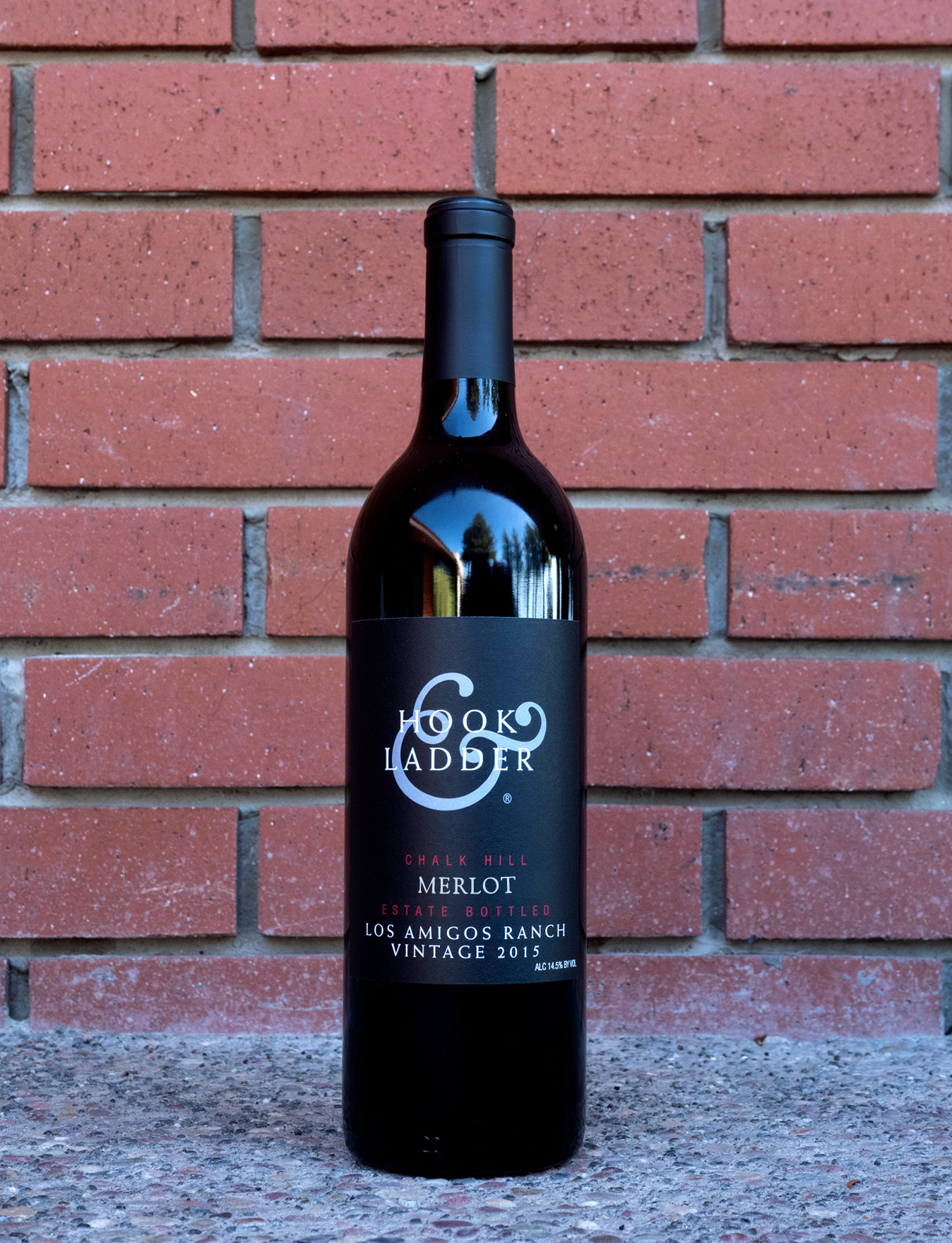 Hook & Ladder 2015 Los Amigos Ranch Chalk Hill Estate Merlot 750ml Wine Bottle