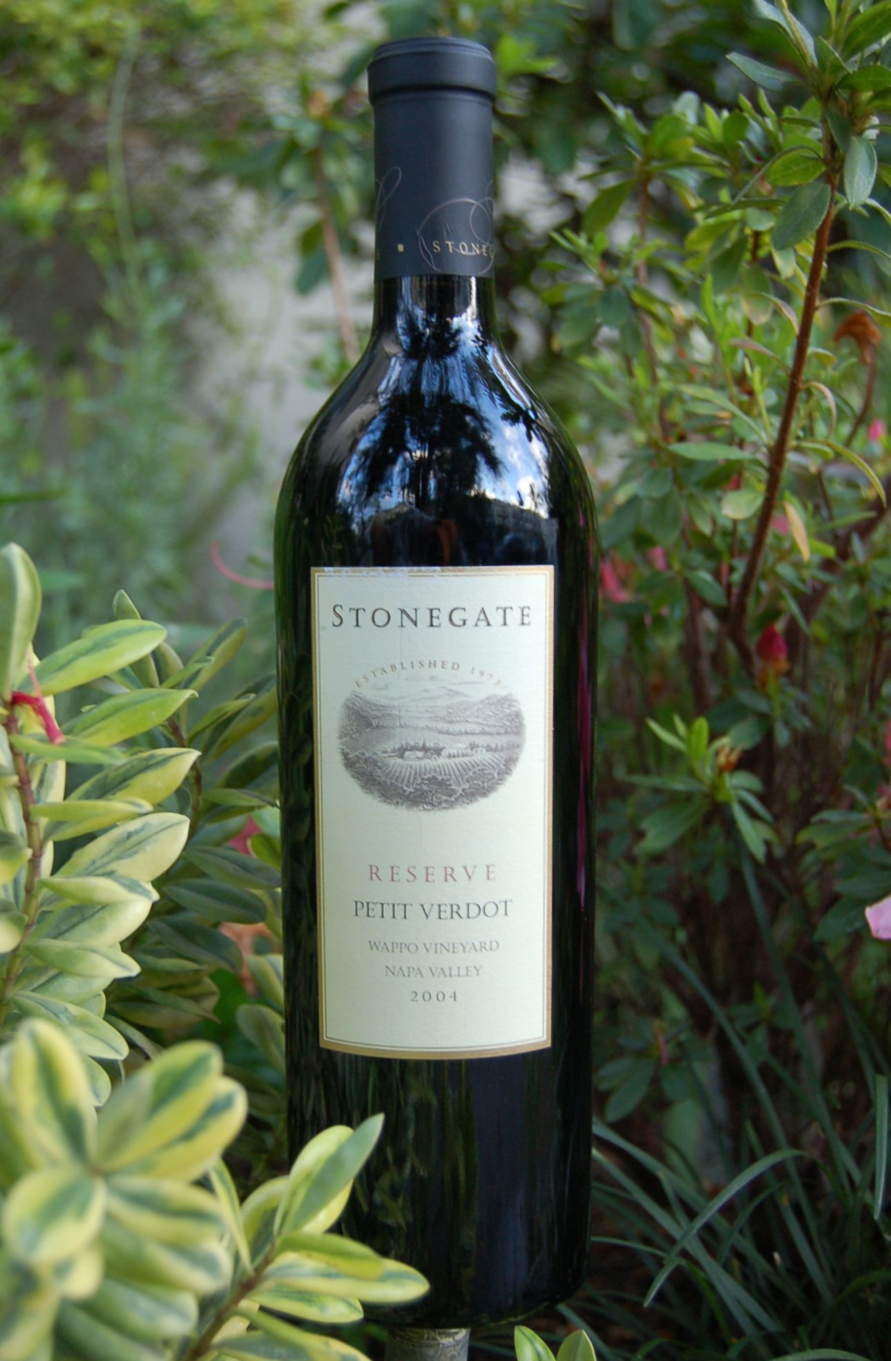 Stonegate Winery 2004 Reserve Petit Verdot 750ml Wine Bottle