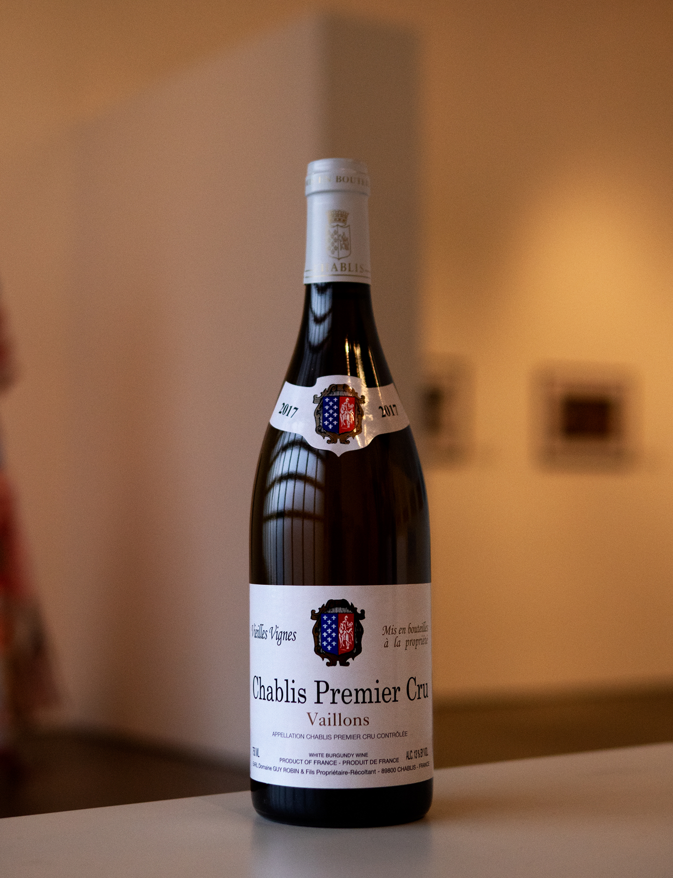 Domaine Guy Robin 2017 Chablis Vaillons 1er Cru 750ml Wine Bottle