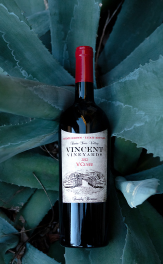 Vincent Vineyards & Winery 2012 'V Cuvée' Santa Ynez Valley Cabernet Blend 750ml Wine Bottle