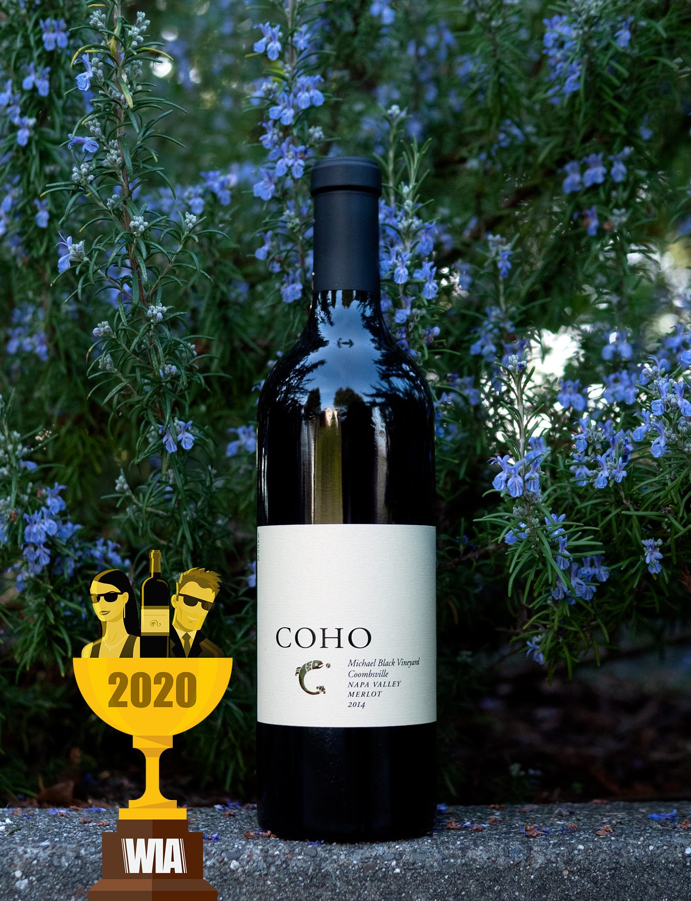 COHO 2014 Michael Black Vineyard Napa Valley Merlot 750ml Wine Bottle