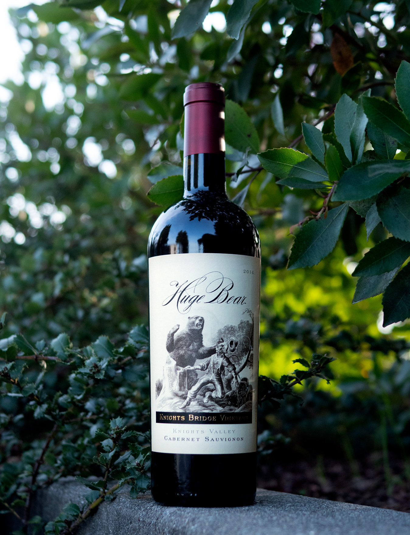 Huge Bear Wines 2014 Knights Bridge Vineyard Knights Valley Cabernet Sauvignon 750ml Wine Bottle