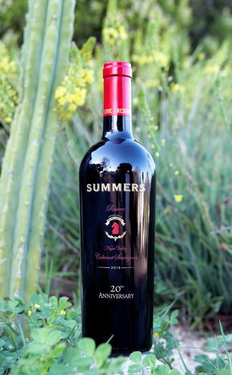 Summers 2016 20th Anniversary Reserve Napa Valley Cabernet Sauvignon 750ml Wine Bottle